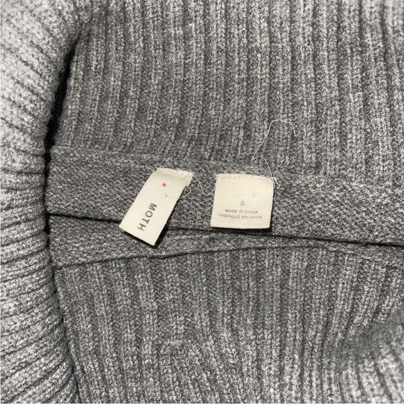 Moth Anthropologie Sweater poncho size S gray Cowl Neck Oversized  Short Sleeve - Picture 4 of 8